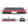 Unbranded 43'' Exercise Aerobic Step Platform Adjustable Fitness Stepper W/4