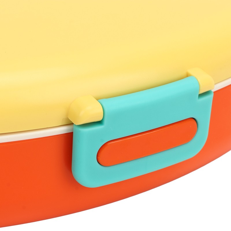 Bento Lunch Box ABS Separate Compartments with Buckle Handle Leakage