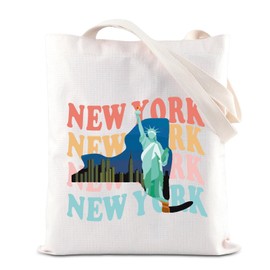 New York Vacation Tote Bag New York State Travel Tote Bag Statue of Liberty Souvenir Gift Empire State Girl Trip Bag (U.NY Tote)