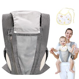 Baby Carrier Newborn to Toddler - Baby Sling Carrier with Breathable Zipper & Belt, Adjustable Front and Back Baby Carrier for 7-40lbs, Perfect for Baby Carriers from Newborn