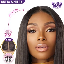 Sensationnel Butta lace wigs - unit 45 extra wide 5 inch deep parting synthetic preplucked hairline glueless lacefront (2 DARKBROWN)