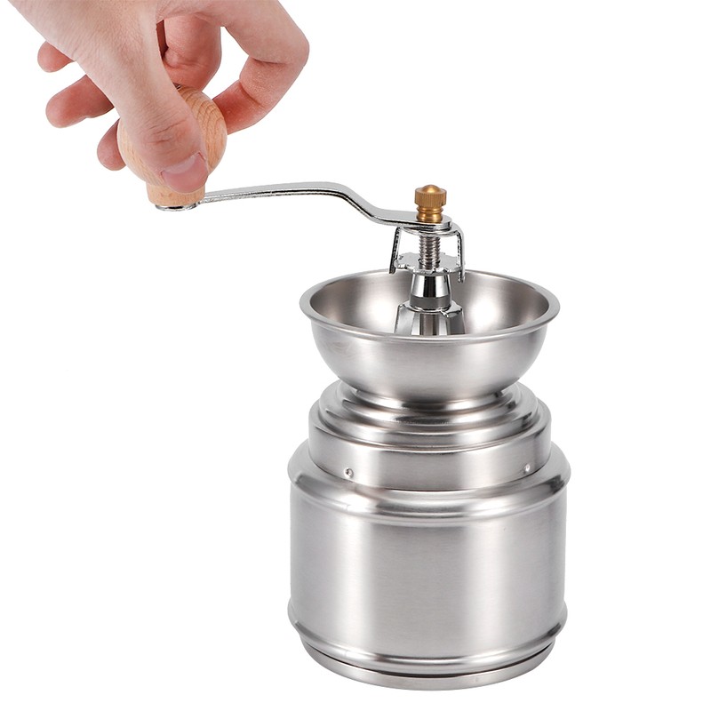 Portable Stainless Steel Manual Coffee Grinder Adjustable Coffe Bean Pepper