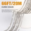 66FT Curb Chains Bulk 2mm Stainless Steel Flat Satellite Curb