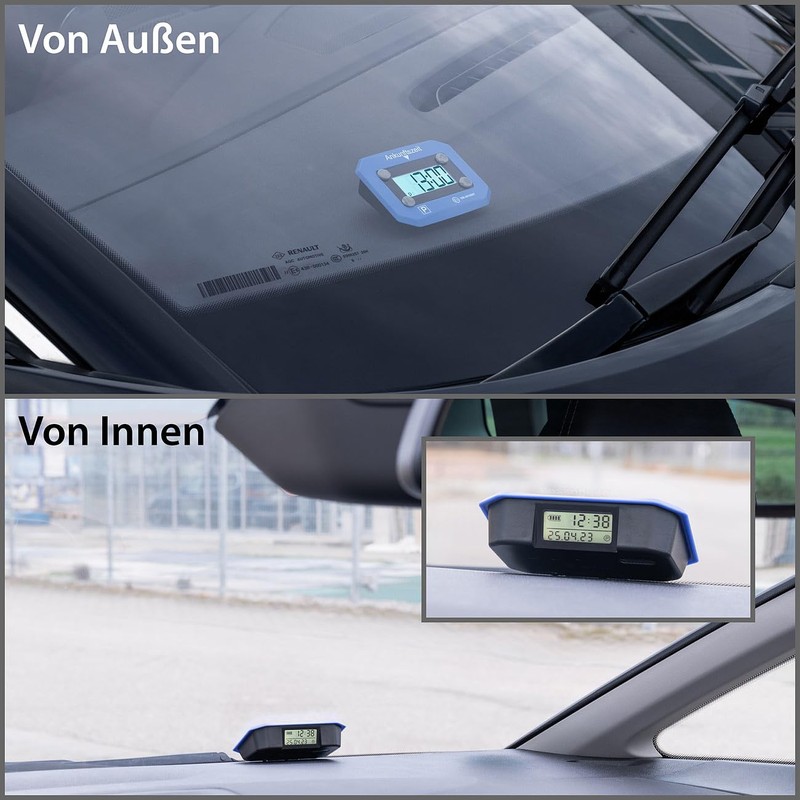 Lescars Parking Meter: Compact, Digital Electric Parking Disc, ECE Approval,