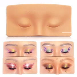 Silicone Face Eye Makeup Practice Board Realistic and Reusable Makeup Practice Training Face Painting Makeup Practice Board