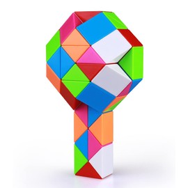 Fidget Magic Snake Cube Puzzles Twist Ruler Speed Cubes Brain Teaser Game Toys for Kids (60 BLOCK 1PACK)