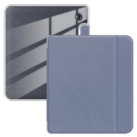 Case for 7" Kobo Libra Colour 2024 Released, Ultra Clear Soft Flexible Transparent TPU Back Cover with Auto Sleep/Wake for Kobo Libra Colour, Dark Gray