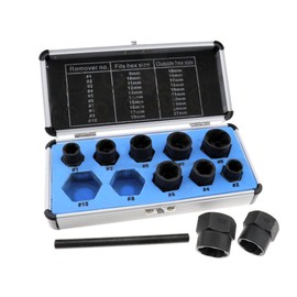 11pcs 3/8 Inch Drive Socket 9-19mm Damaged Nut Stud Extractor Bolt Remover Locking