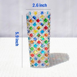 Deegufa Hand Painted Colorful Glass Vase