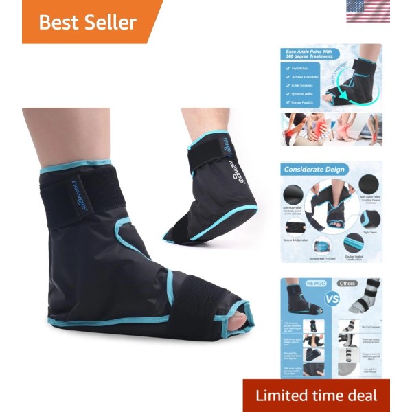 Unbranded Hands-Free Ankle Gel Pack Wrap - Full Coverage Design