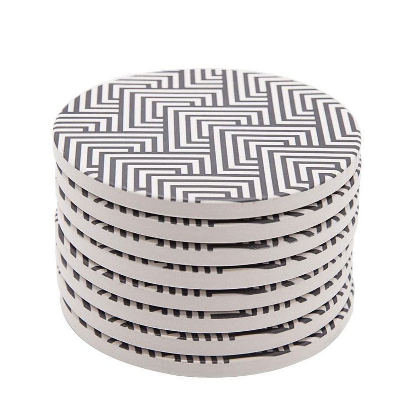 Absorbent Drink Coasters, GOH DODD 8 Pieces Ceramic Mats Table
