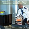 GiMiUiTo Clear Backpack Heavy Duty,17'' Transparent Bag See Through Backpack