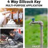 1 Pcs Water Key,4 Way Sillcock Key, Commercial Water Meter