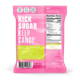 SmartSweets Sourmelon Bites, Candy with Low Sugar (3g), Low Calorie, Plant-Based, Free From Sugar Alcohols, No Artificial Colors or Sweeteners, 1.8 oz.