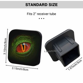Swono Trailer Hitch Covers Crocodile Orange Eyes 2 inch Hitch Cover Plug Insert Compatible