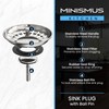 MINISMUS Universal Sink 82mm Strainer Basket Drain Plug Stainless Steel