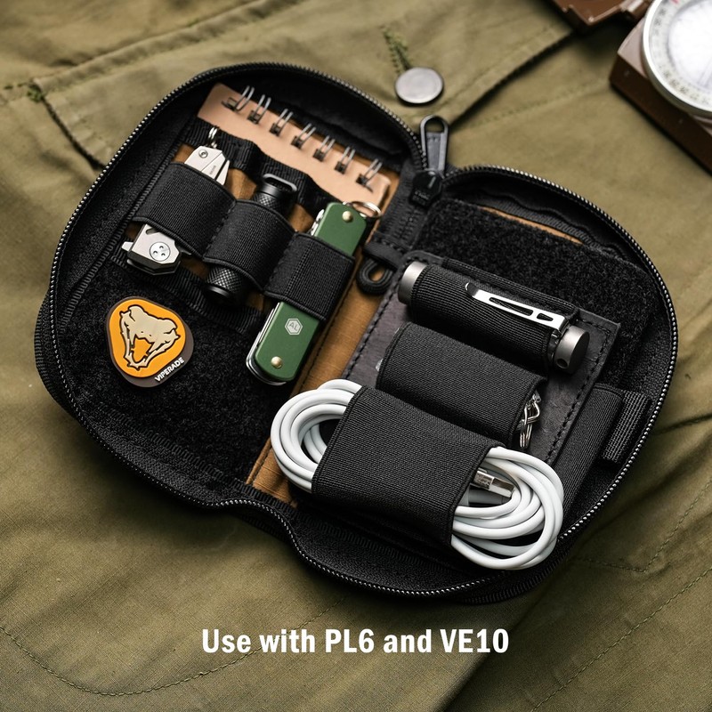 VIPERADE PL6 EDC Elastic Organiser Holder,Modular Organiser,EDC Insert Pouch Panel