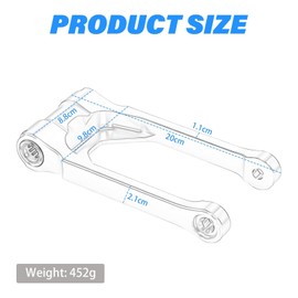 CRF1000L/CRF1100L Lowering Link Rear Drop Link Compatible With CRF1000L Africa Twin 2016-2022, CRF 1100L 2016-2025, XL750 TRANSALP 2023-2025 CNC Rear Lowering Suspension Linkage Arm (Blue)
