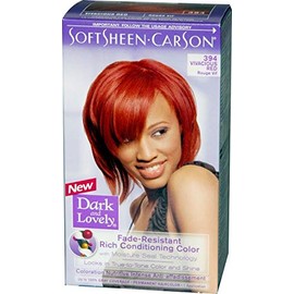Dark & Lovely Hair Color Fade Resist 394 [Vivacious Red] (Pack of 4)