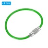 [PATIKIL] 4PCS 110mm Wire Length Keychain Cable Stainless Steel Key