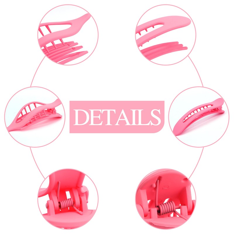 Vovii Hair Claw Clips for Women Girls Pink 4PCS Hair