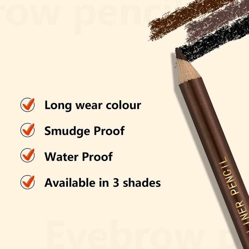 MOTIBACK 12-Count Brow Defining Set with Sharpener (Dark Brown)