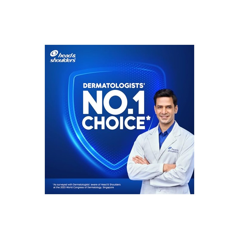 Head & Shoulders Champú Anticaspa Mentol Fresco para Hombre, 340ml