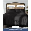 CGK 3 Piece Duvet Cover Set King Size Black 230x220cm