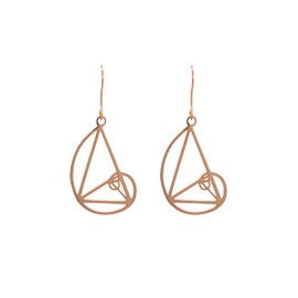 ScienceFox Fibonacci Episode as Earrings 925 Sterling Silver in Silver Gold Rose Gold for Mathermatics Golden Cut Students Phsysics Biology University, Silver