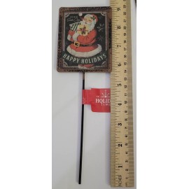 Christmas Metal Floral Pick Crafts Santa Claus 1D