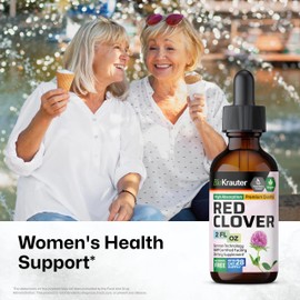 BIO KRAUTER BIO KRAUTER Red Clover Tincture - Red Clover Extract - Liquid Supplement for Women's Support - Alcohol and Sugar Free - Vegan Drops 2 Fl.Oz.