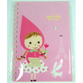 Little Girl Spiral Bound Notebook (Pink)