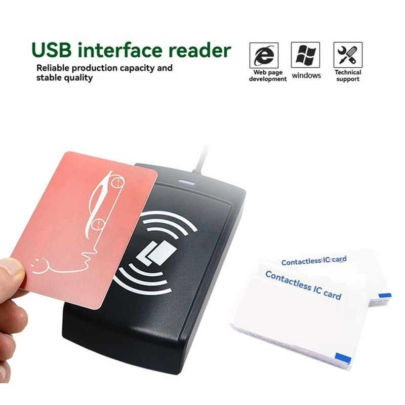 Snblzhef USB RFID Reader IC Card Reader NFC Card Reader