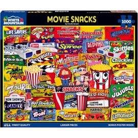 White Mountain - Movie Snacks - 1000 Piece Jigsaw Puzzle for Adults, Children, + Grandparents