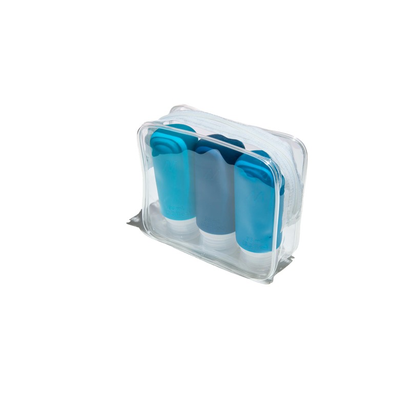 Muitomas, Reiseflaschen mit transparentem Gehäuse, 3 Reiseflaschen aus Silikon, 98