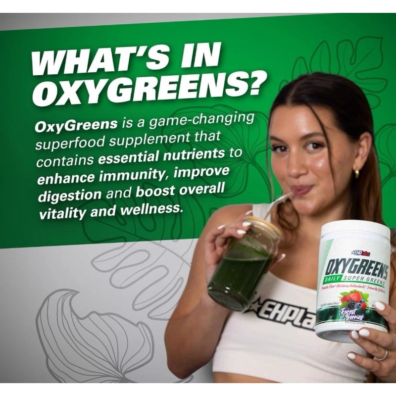 EHP Labs OxyGreens Daily Super Greens Powder, 30 Servings -
