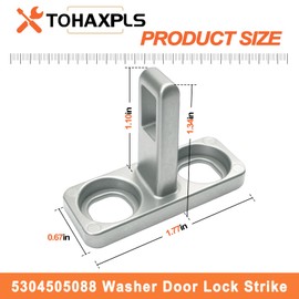 5304505088 Washer Door Lock Strike, Washer Door Latch Replacement Part for Frigidaire Electrolux Washing Machine Door Latch Hook Locker