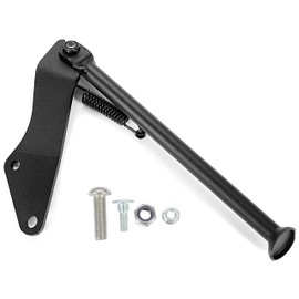 KUAFU Adjustable Kickstand Side Stand Black Compatible with 2000-Current Kawasaki KX 65 and 2003-2005 Suzuki RM 65 Dirt Bikes Clamp on Side Stand Lowing