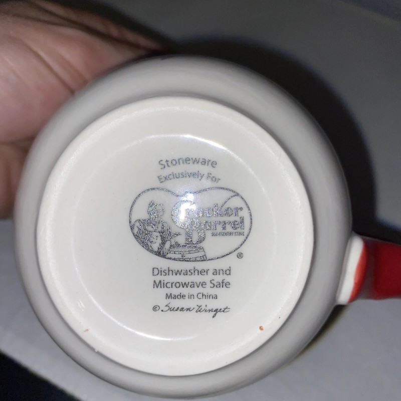 Susan Winget Cracker Barrel Susan Winget Rooster Floral Mug NEW