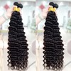 Deep Wave Human Hair Bundles with Closure Brazilian Hair 3