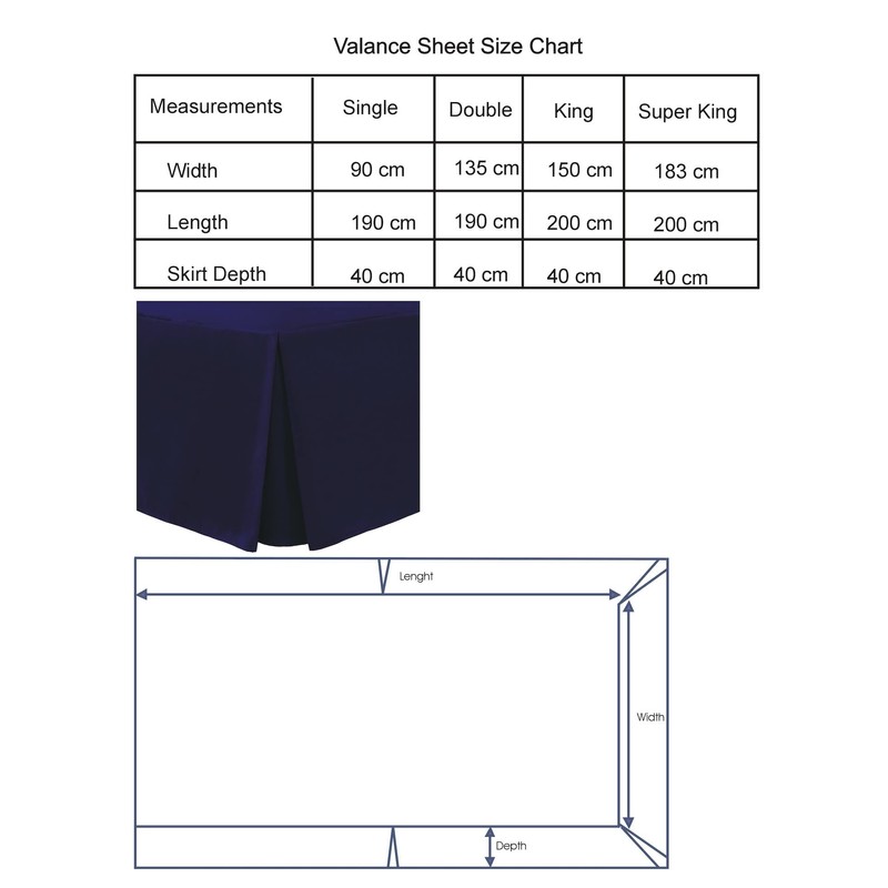 Bronwen Mathew Box Pleated Base Valance Sheet Superking Size Bed