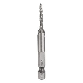 sourcing map Combination Drill and Tap Bit, Metric M3 x 0.5 Thread 1/4" Hex Shank, Threading Screw Taps Spiral Flute Machine Drilling Tapping Tool, High Speed Steel (HSS) 6542