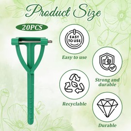 20Pcs Boutonniere Pins for Men Corsage Pins Flower Floral Brooches Holder Clips Plastic Triangle Safety Pin for Wedding Bride Groom Decoration Supplies, Green