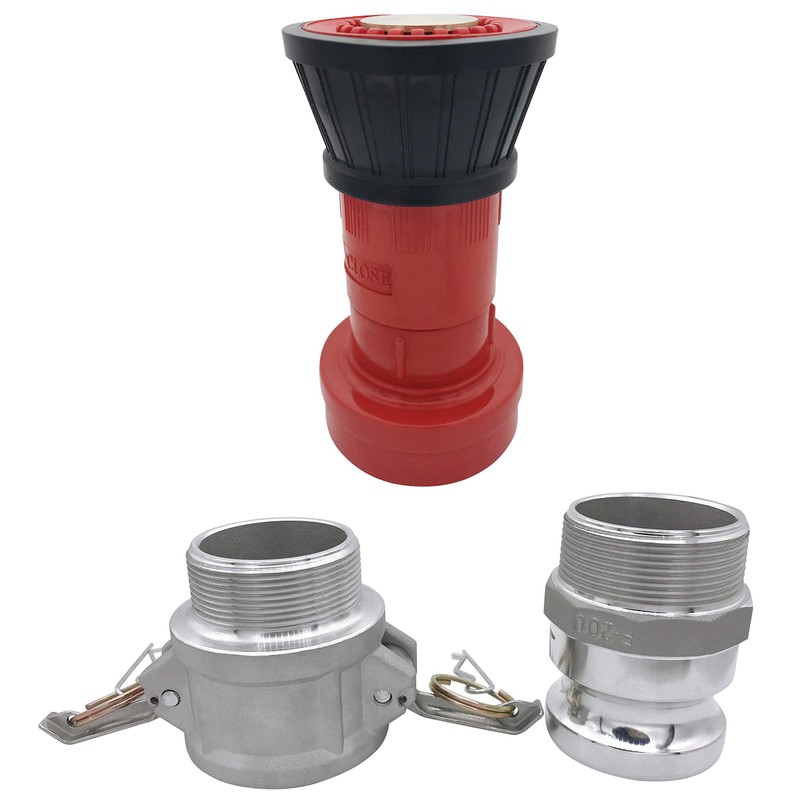 SpringSpray 2" NPSH Heavy-Duty Industrial Fire Hose Nozzle with 2