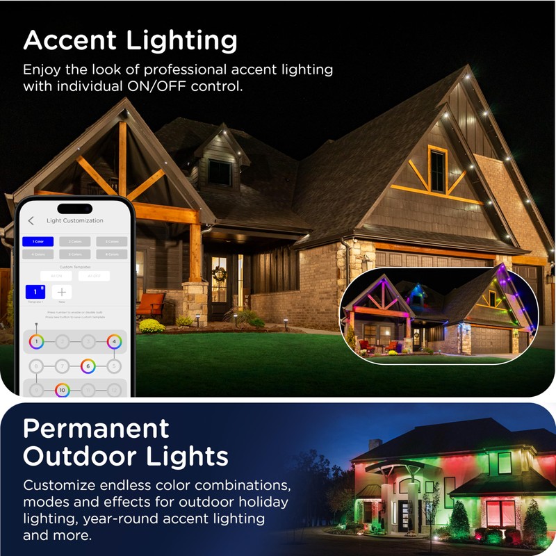 Enbrighten Vibe Eternity Permanent Outdoor Lights Extension Only, 16.5ft with