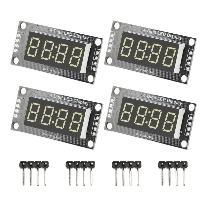 4 Sets Digital Tube Display Module LED 4 Digit 7