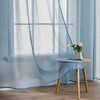EMEMA Set of 2 Sheer Voile Curtains with Eyelets, Transparent