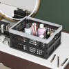 Parlynies 15 L Plastic Stackable Storage Crates, Folding Storage Basket,