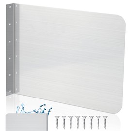 Amylove Stainless Steel Splash Guard Stainless Steel Wall Mount Splash Guard with Screws Splash Guard for Sink Bathroom Sink Side Splash Sink Splash Protector for Kitchen Restaurant(17 x 12 Inch)