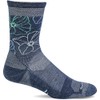 Sockwell Women's Petal Power Crew Moderate Compression Sock, Denim - S/M